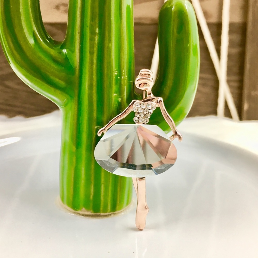 ‼️5 for $25 SALE‼️ Mini Ballerina RhinestoneBrooch - Picture 5 of 8